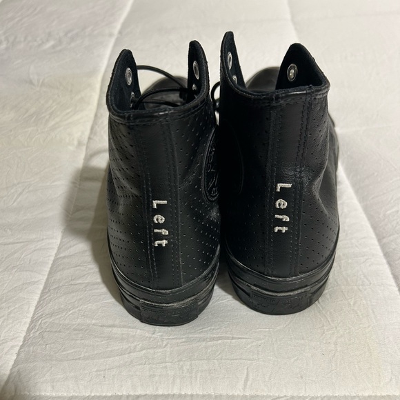 Converse John Varvatoes black leather high-top sneakers men’s 9 women’s 11 - Picture 5 of 8